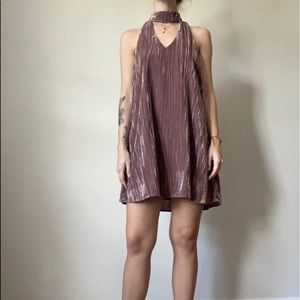 Velvet Blush Mini Dress